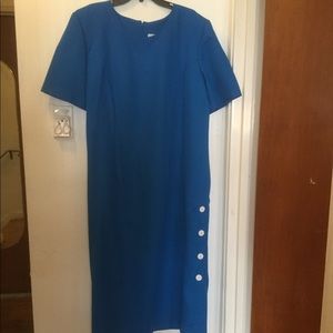 A MORNING SIDE BLUE SHORT SLEEVE DRESS SZ 20.